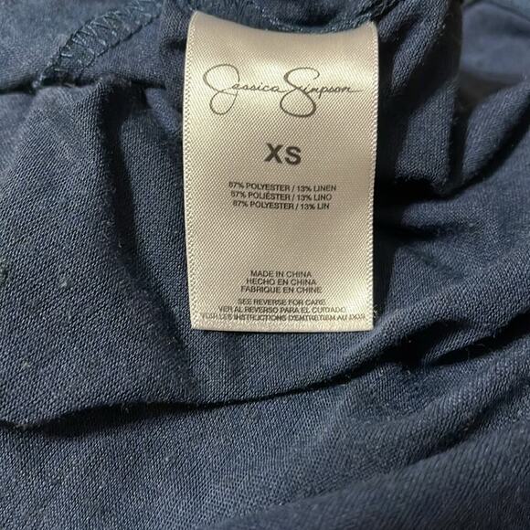 Jessica Simpson Navy Fringe Tank Top Size XS - Picture 6 of 6